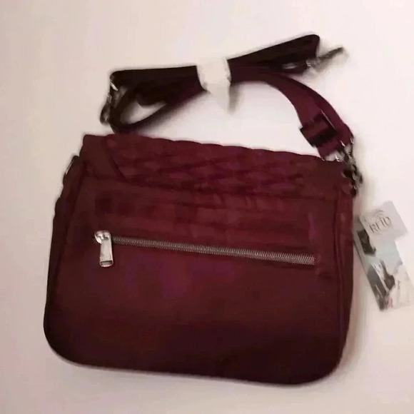 LUG Presto Bubble Quilted Crossbody / Shoulder Bag with RFID - Wine Red - Picture 13 of 13